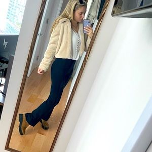 Cropped teddy bear jacket